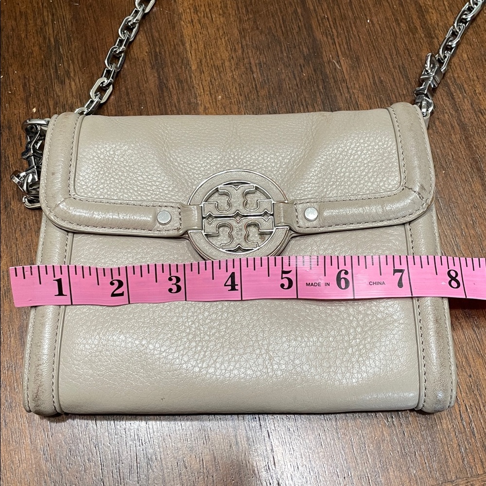 Tory Burch Gray Leather Crossbody Bag - Picture 8 of 10